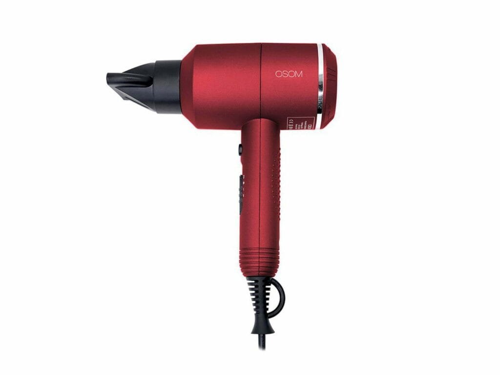 OSOM plaukų džiovintuvas OSOM2525RED, 2000W, dviejų greičių, raudonos spalvos
