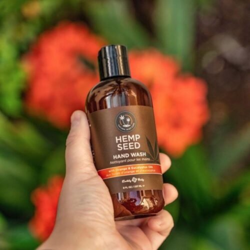HEMP SEED šveičiamasis rankų prausiklis su apelsinų ir eukalipto aliejais HAND WASH, 237ml