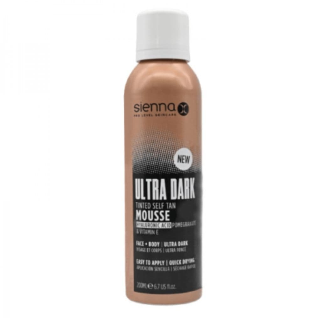 Savaiminio įdegio putos su hialurono rūgštimi Sienna-X ULTRA DARK TANNING MOUSSE, 200 ml.