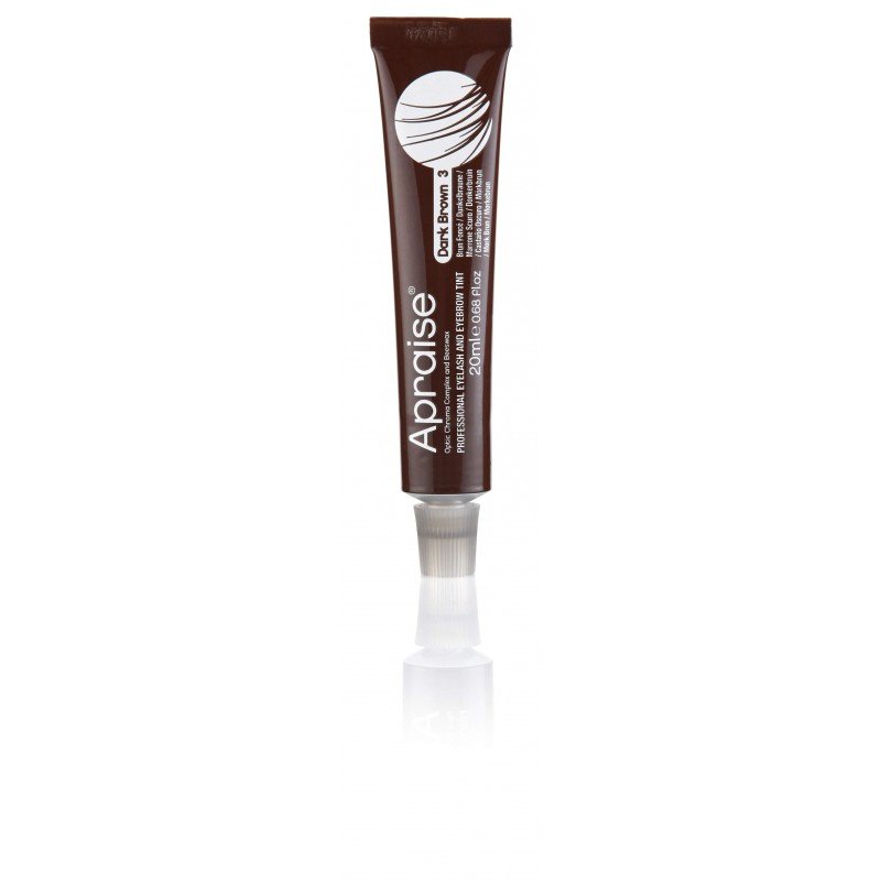 Apraise antakių ir blakstienų dažai Eyelash and Eyebrow Tint Dark Brown OS555801, Nr.3, tamsiai rudi, 20ml, veganiški