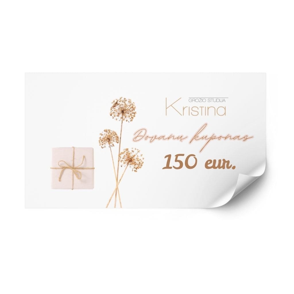 Elektroninis dovanų kuponas 150€ Grožio studija Kristina