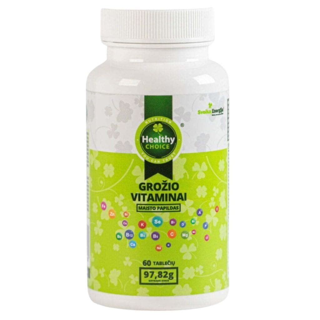 Grožio vitaminai „Healthy Choice“ 60 tablečių