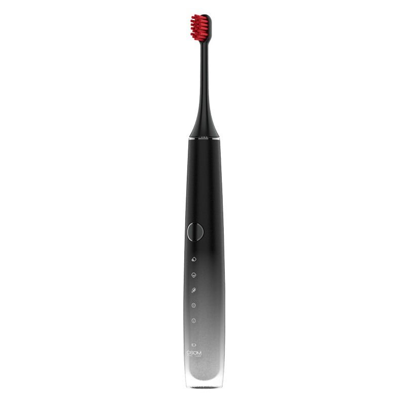 Įkraunamas elektrinis, garsinis dantų šepetėlis OSOM Oral Care Sonic Toothbrush Black OSOMORALT40BL, su veido valymo/masažavimo antgaliu