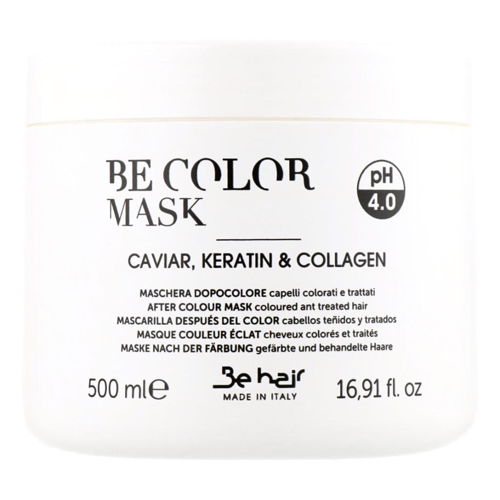 Be hair greito veikimo kaukė dažytų, pažeistų plaukų priežiūrai BE COLOR (pH-3.8-4.2), 500ml