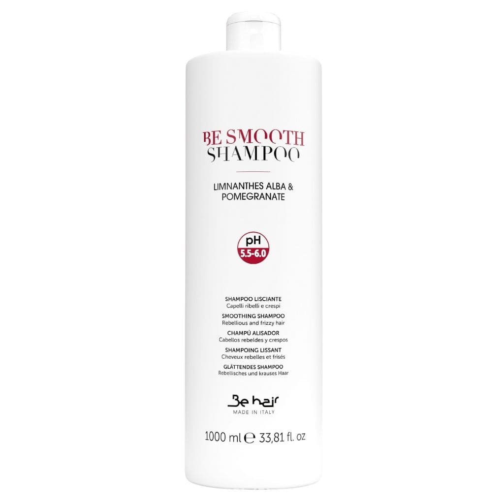 Be hair šampūnas nepaklusniems, sausiems, besipučiantiems, pažeistiems plaukams BE SMOOTH (pH5.5-6), 1000ml