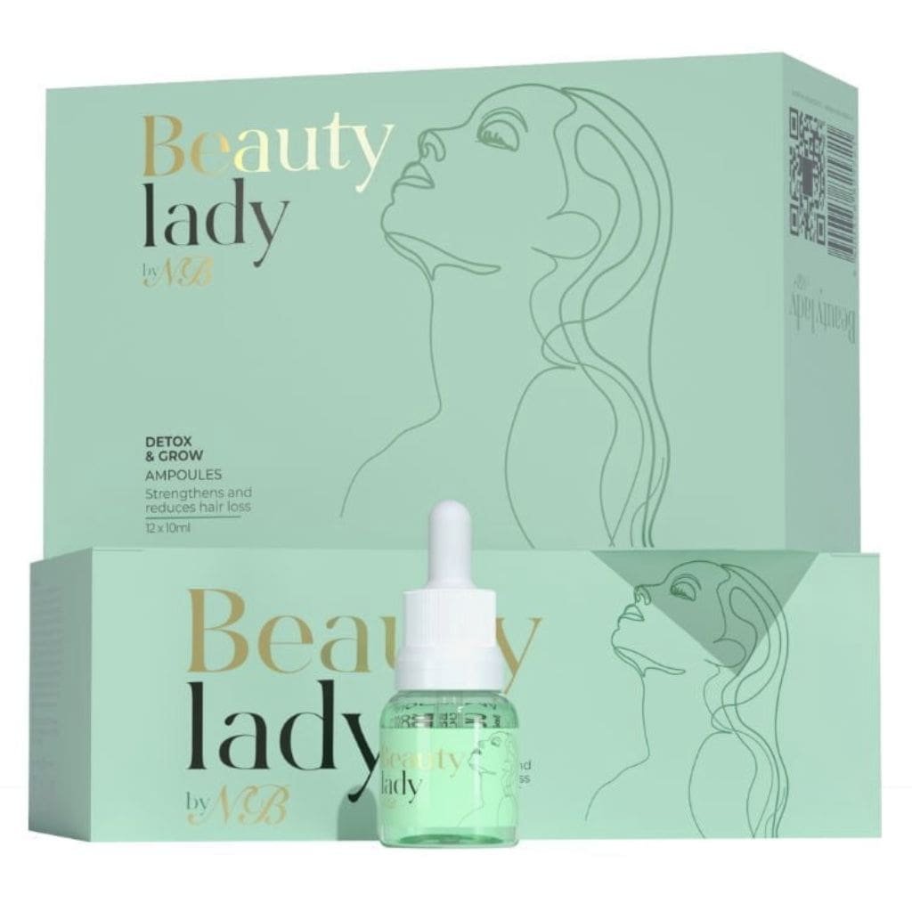 Beauty Lady by NB detoksikuojančios ir plaukų augimą skatinančios ampulės Detox and Grow, 12x8ml