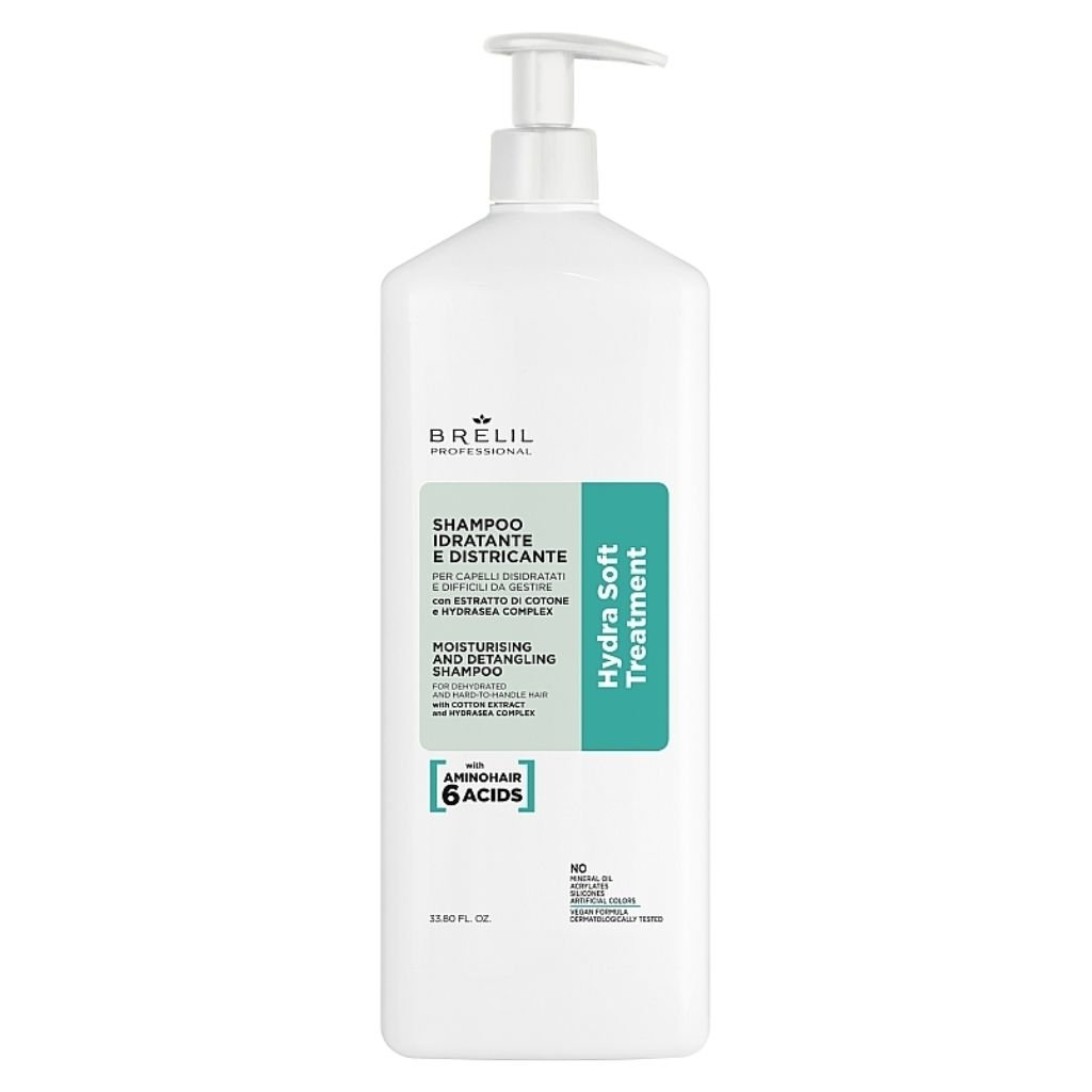 BRELIL drėkinamasis šampūnas sausiems, sunkiai suvaldomiems plaukams HYDRA, 1000ml