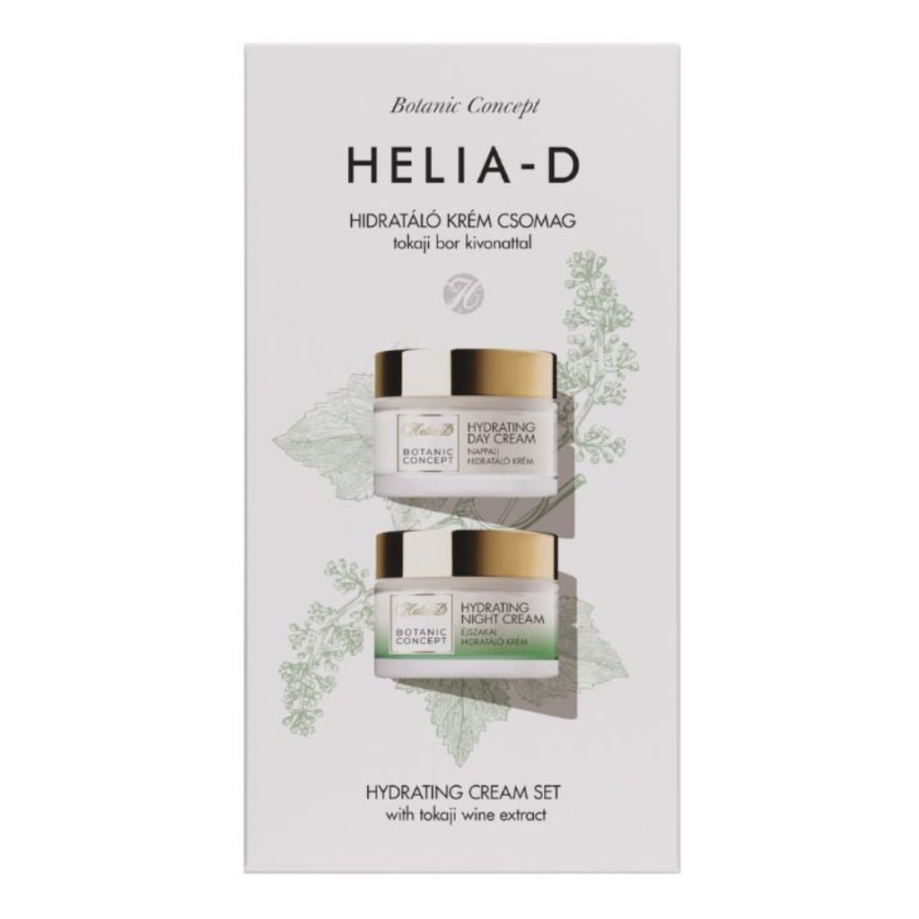 HELIA-D BOTANIC CONCEPT drėkinančių veido kremų rinkinys su Tokaji vyno ekstraktu, 2x50ml