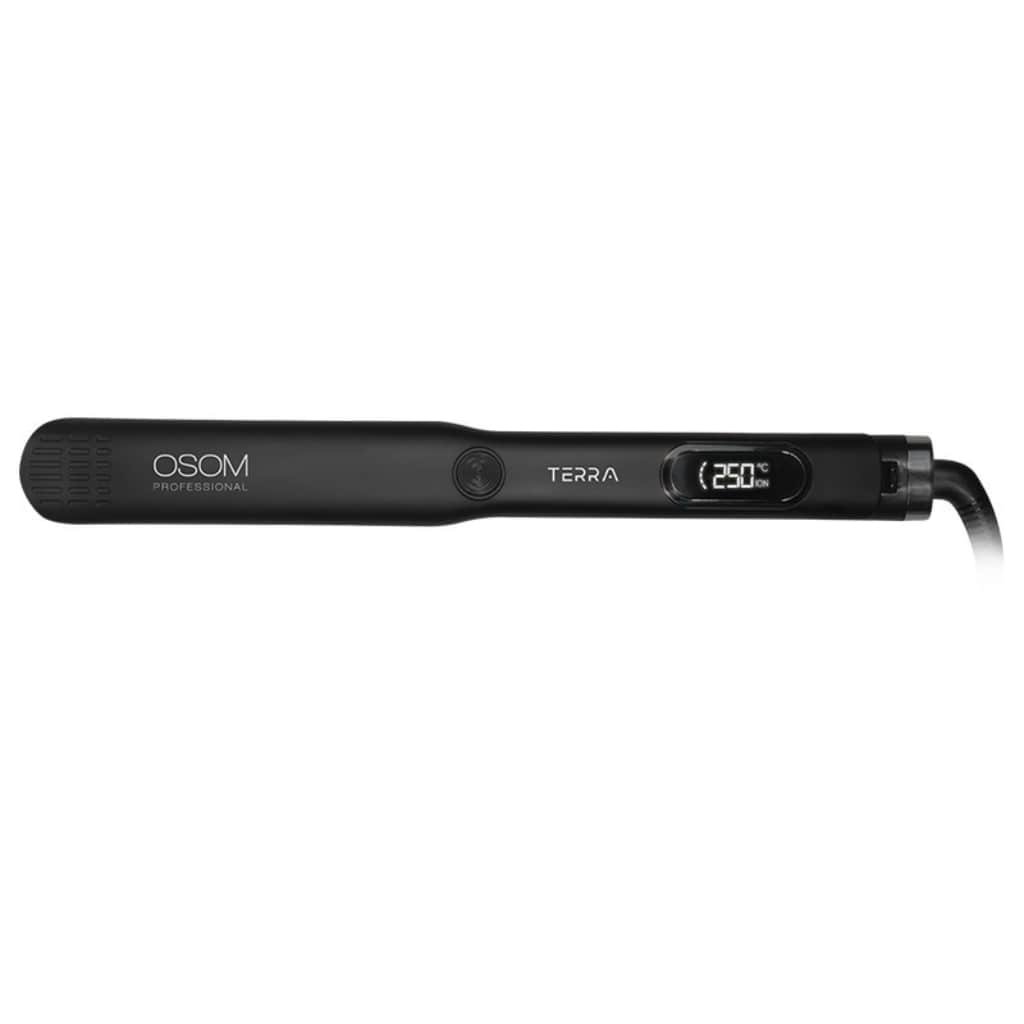 OSOM Professional TERRA plaukų tiesintuvas Hair Straightener OSOMP006BL, juodos spalvos