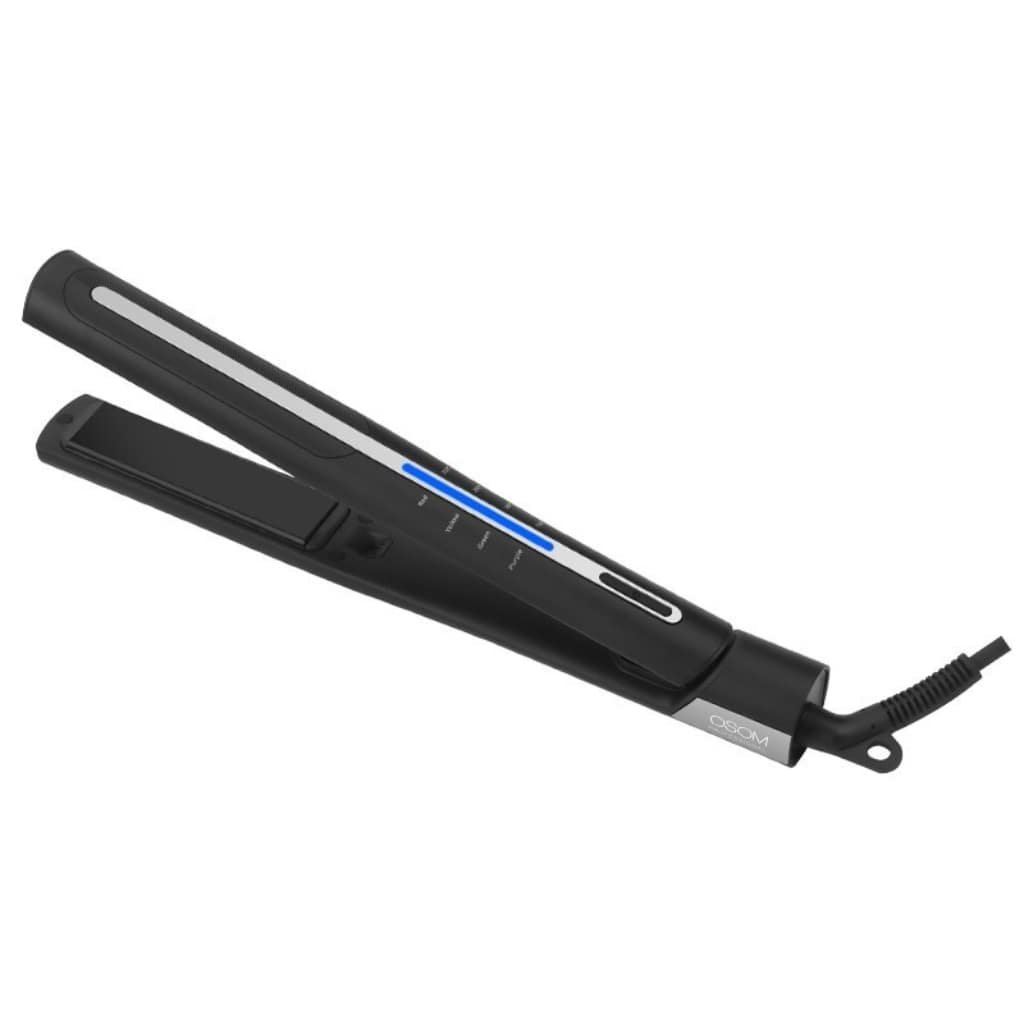 OSOM Professional plaukų tiesintuvas IONIQ Negative Ion Hair Straightener OSOMP169ST, su neigiamų jonų funkcija, juodos spalvos