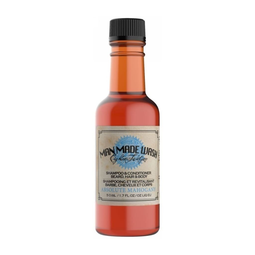 18.21 Man Made daugiafunkcė priemonė vyrams 3in1: stiprinamasis šampūnas, kondicionierius ir kūno prausiklis viename Wash Absolute Mahogany WSH2AMN, 50ml