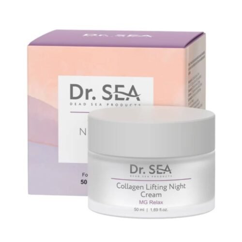 DR. SEA stanginamasis naktinis kremas veidui su kolagenu ir MG RELAX kompleksu, 50ml