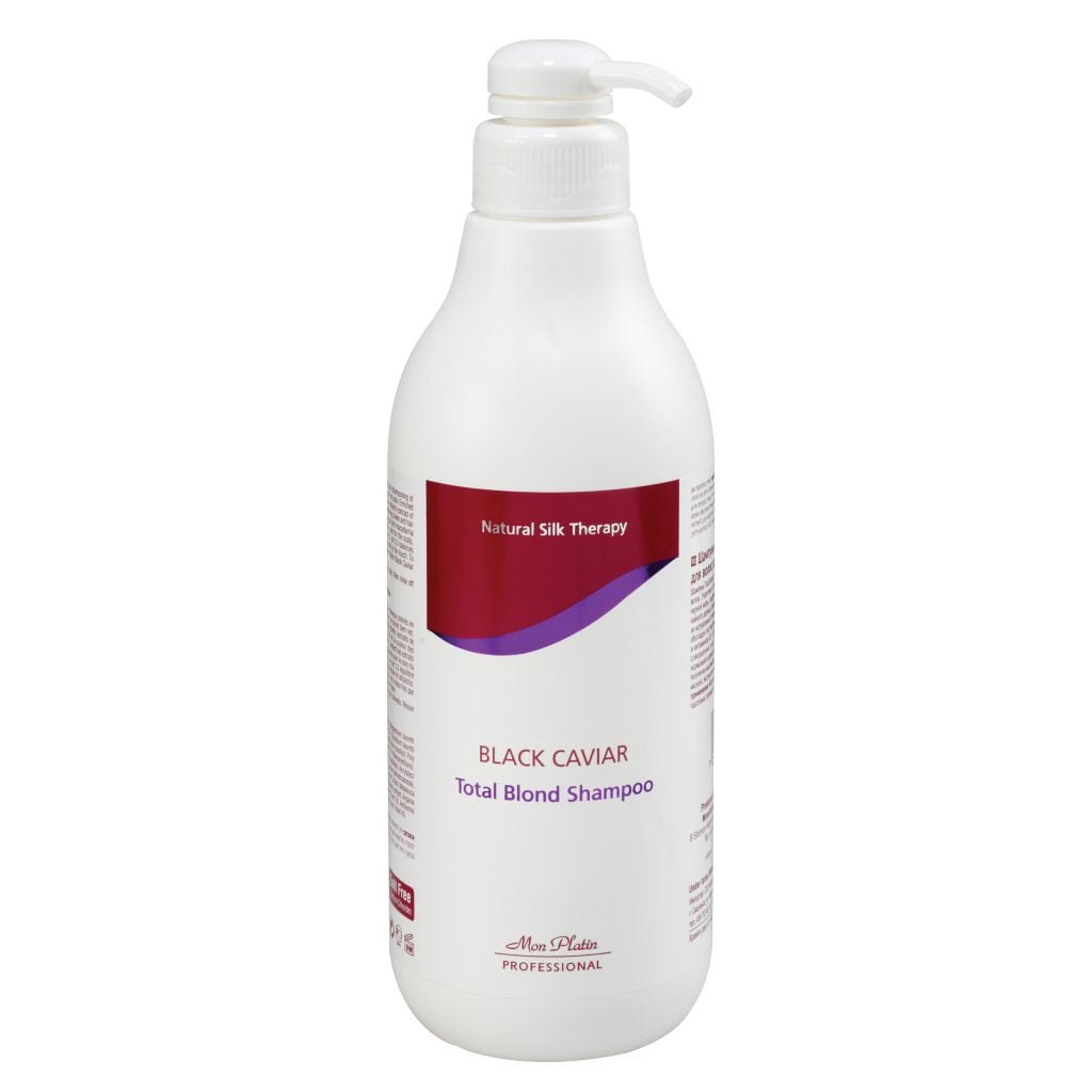 Mon Platin atstatomasis Blond plaukų šampūnas su juodaisiais ikrais, MP539, 1000ml