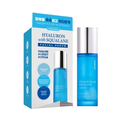 SKIN627 drėkinamasis veido serumas su hialuronu ir skvalanu, 50ml