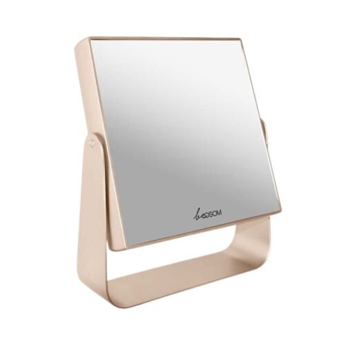 Be Osom veidrodis Square Double Sided Table Top Mirror Champagne BEOSOM15TNGD, 1X ir 5X, dydis 155x155mm, šampaninės spalvos